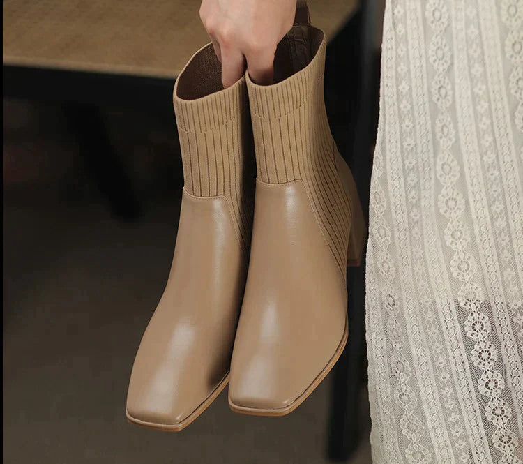 Monique – Women's Comfort Boots - Beige - 38