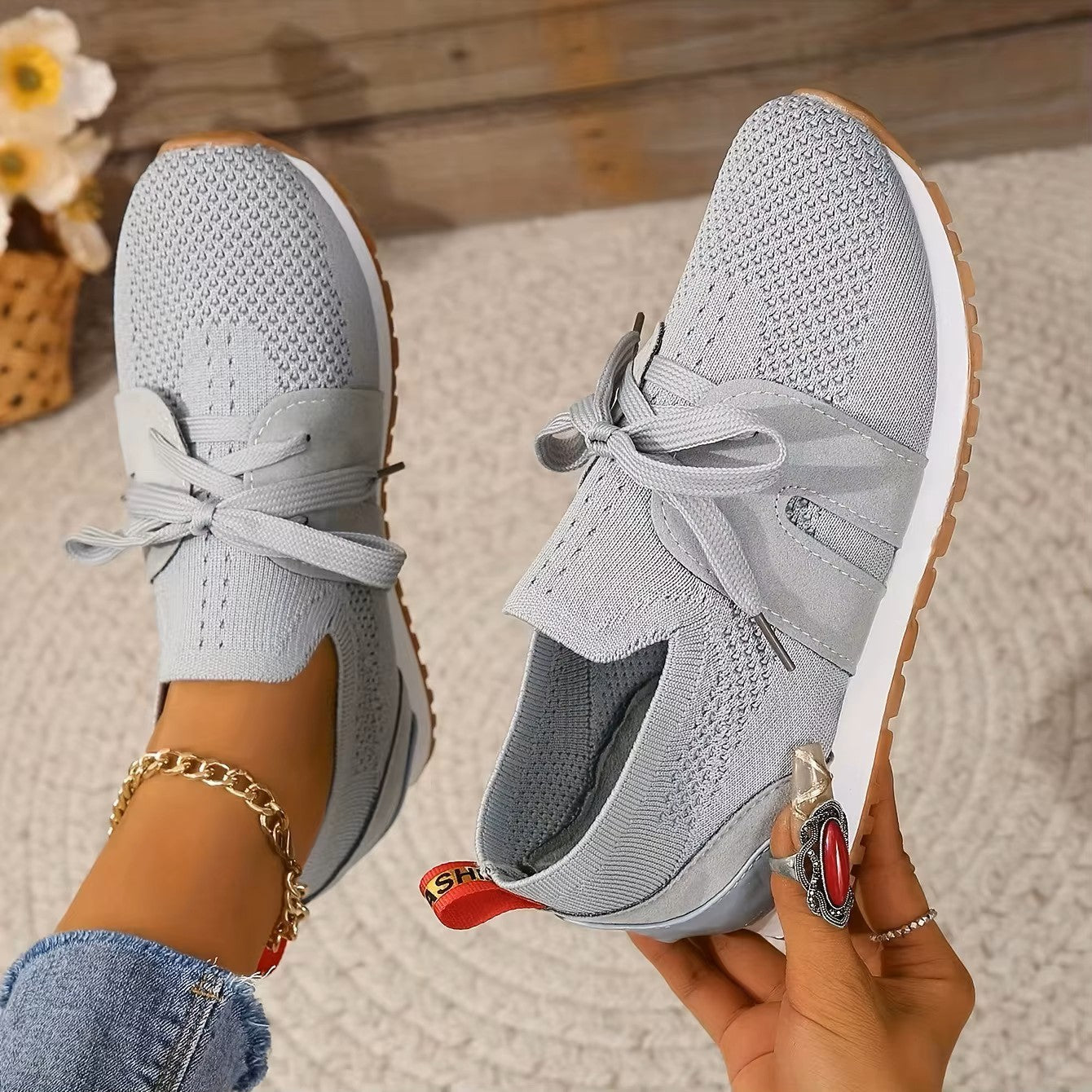 Aurelia – Comfort Sneakers - Gray - 37