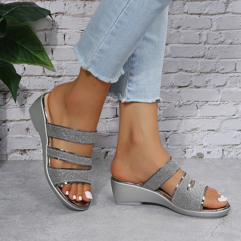 Mermaid – Women's Comfort Sandals - Silver - 36