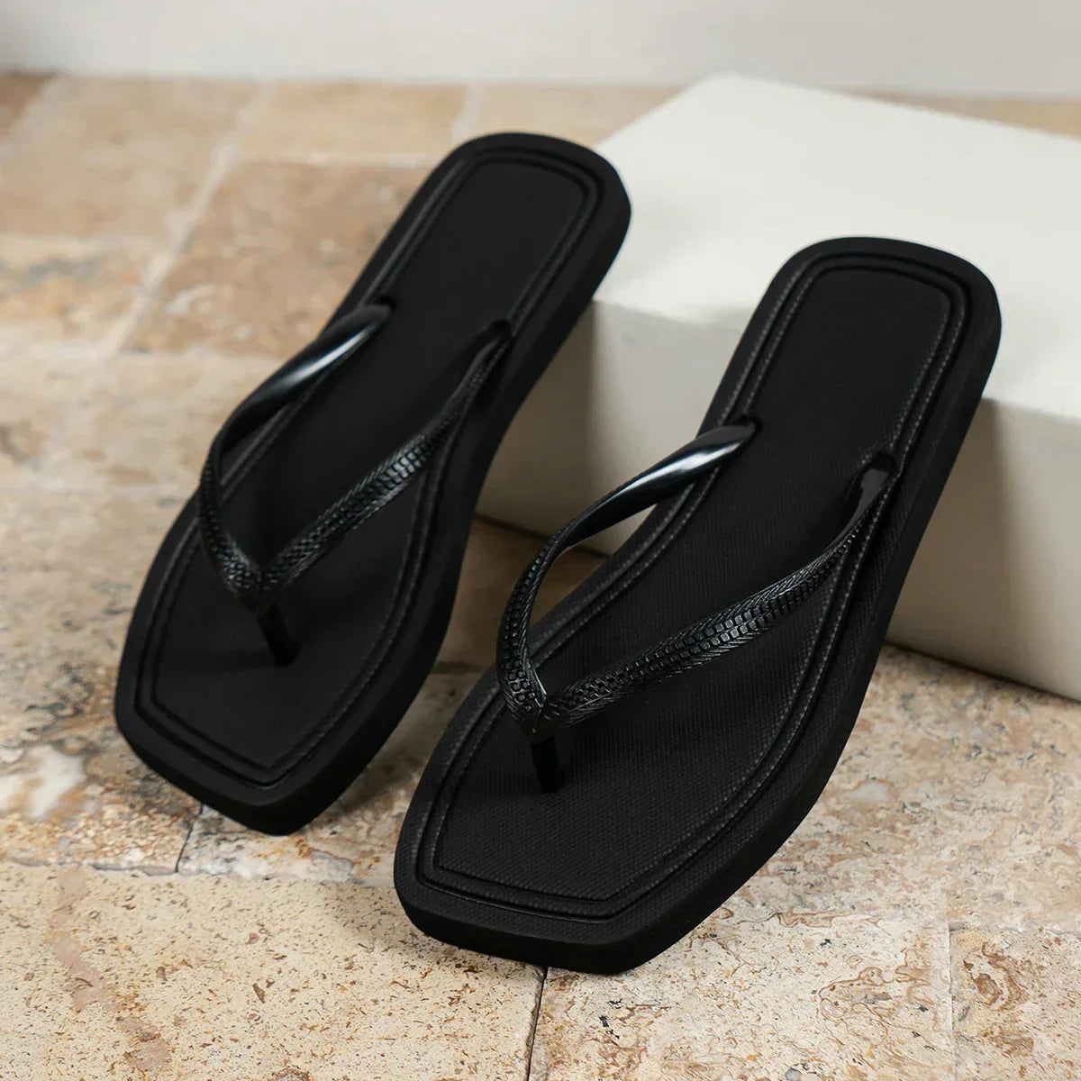 Modern – Women's Comfort Flip-Flops - Beige - 41
