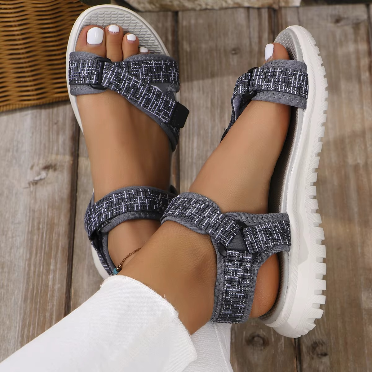 OrthoLux – Women's Comfort Sandals - Black - 38