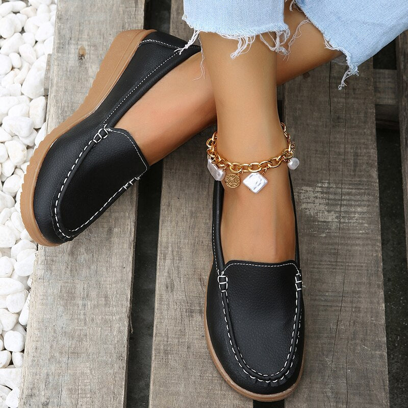 Elegant – Comfort Loafers - Orange - 38