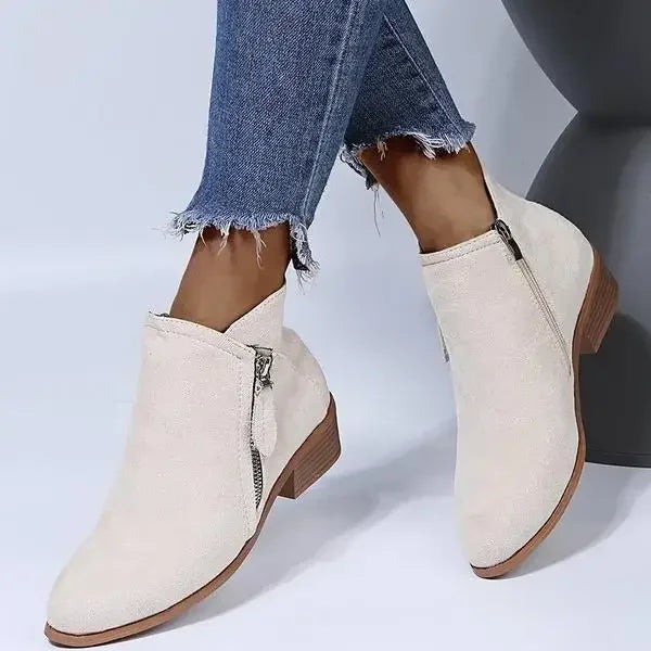 Flora – Women's Comfort Boots - Beige - 37