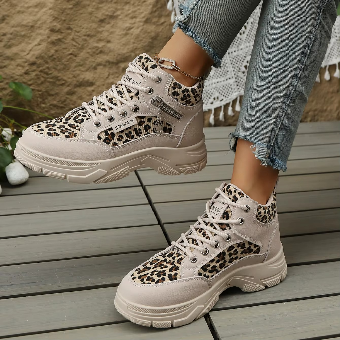Cheetah – Comfort Sneakers - Leopard Print - 39
