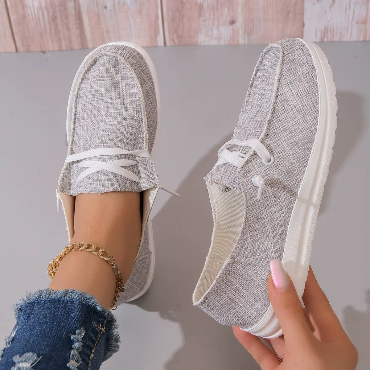 Lya – Comfort Sneakers - White - 42