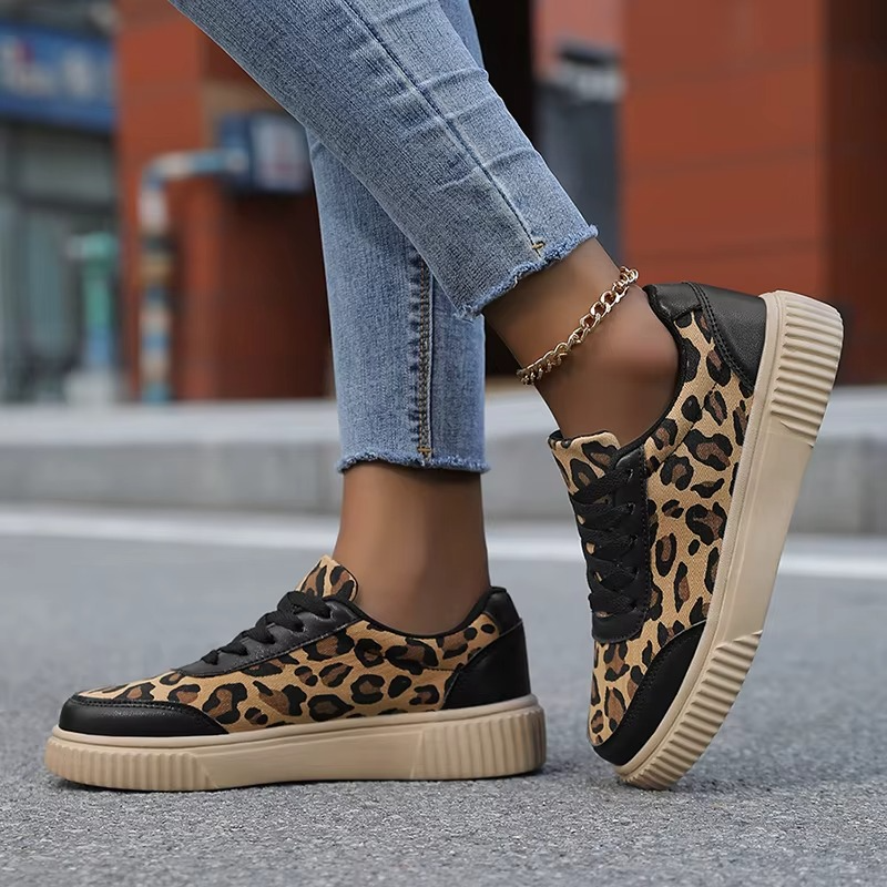 Leopard – Comfort Sneakers - Beige - 39