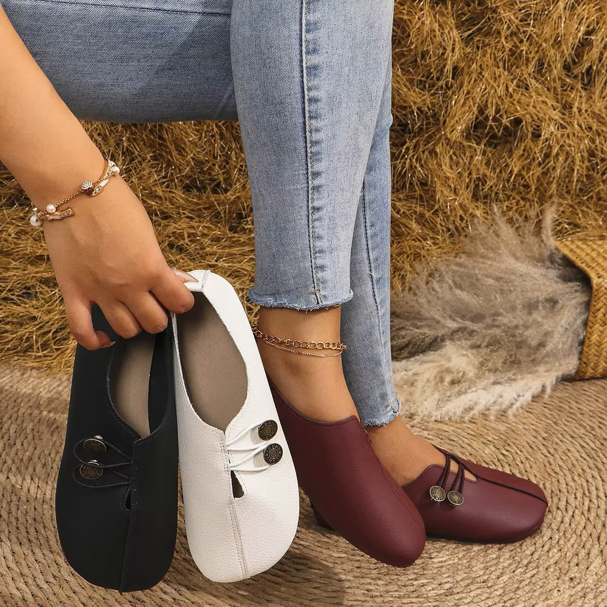 Lydia – Comfort Loafers - White - 37