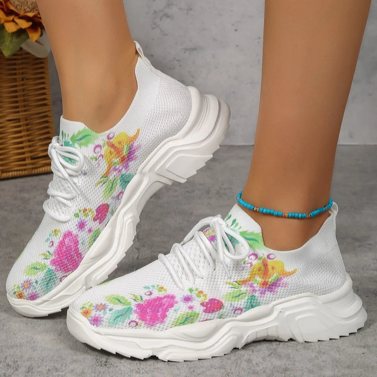 FloralMov – Comfort Sneakers - Multicolor - 41