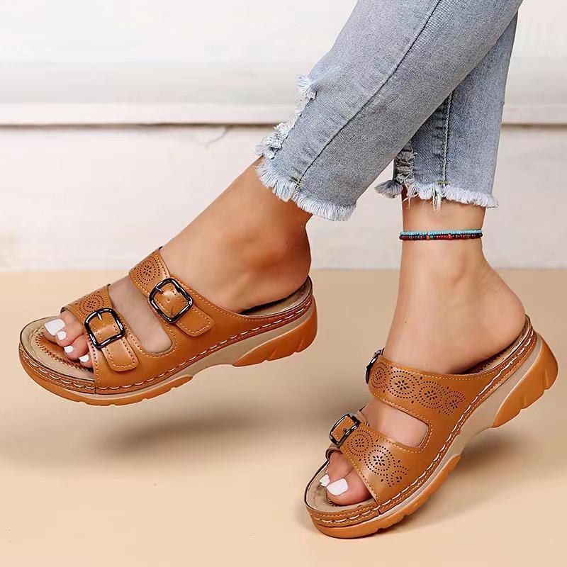 Via Confort – Women's Comfort Sandals - Brown - 40