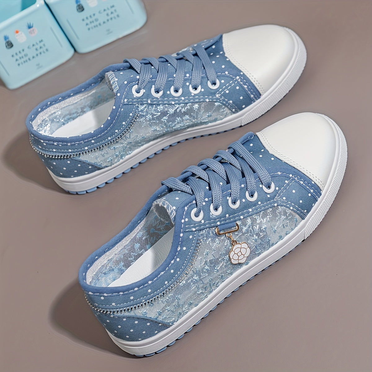 Floratta – Comfort Sneakers - Blue - 42
