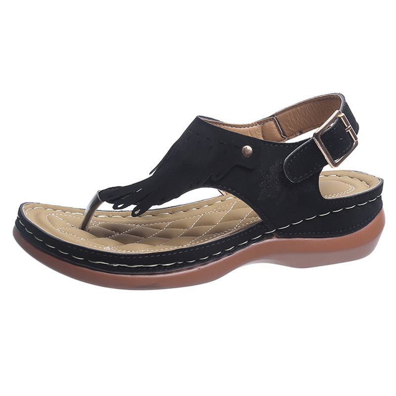 Beth – Women's Comfort Sandals - Black - 35