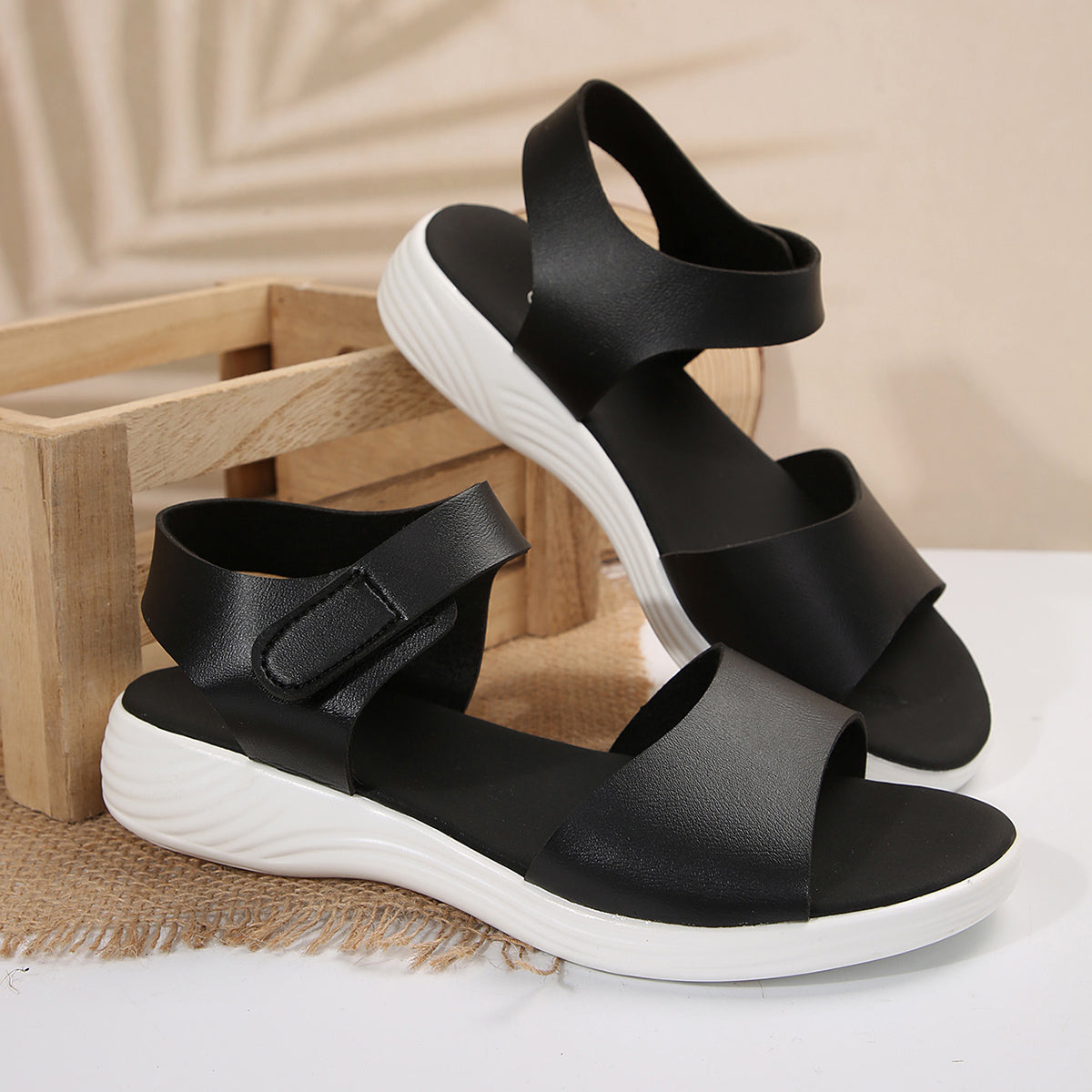 Sofia – Women's Comfort Sandals - Black - 37