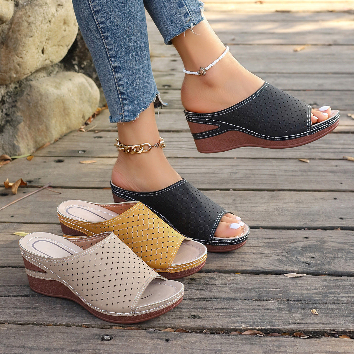 Melissa – Women's Comfort Sandals - Beige - 43