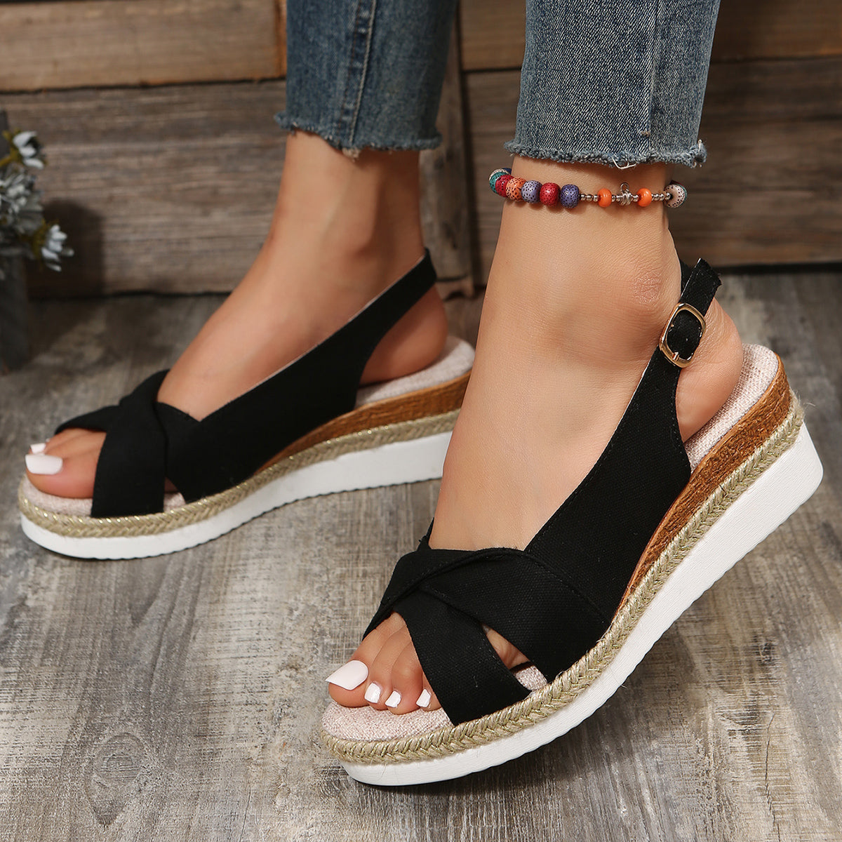 Glamour – Women's Comfort Sandals - Black - 37