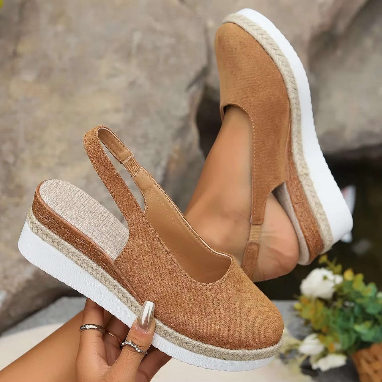 Mariam – Women's Comfort Sandals - Khaki - 36