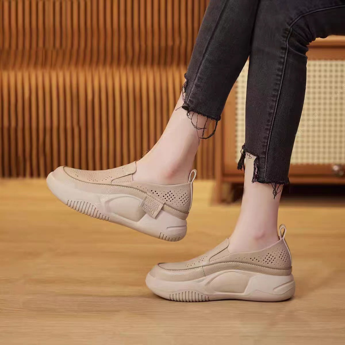 Glamour – Comfort Sneakers - Beige - 37