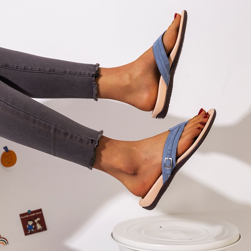 Slim – Women's Comfort Flip-Flops - Dark Blue - 37