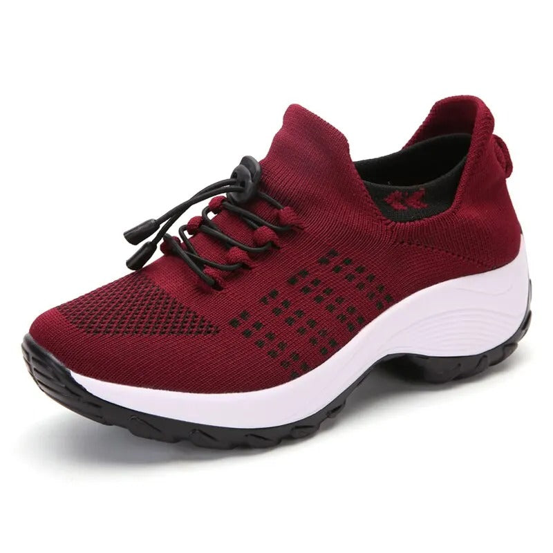 Run Comfort – Women's Comfort Sneakers - Black/Purple - 45