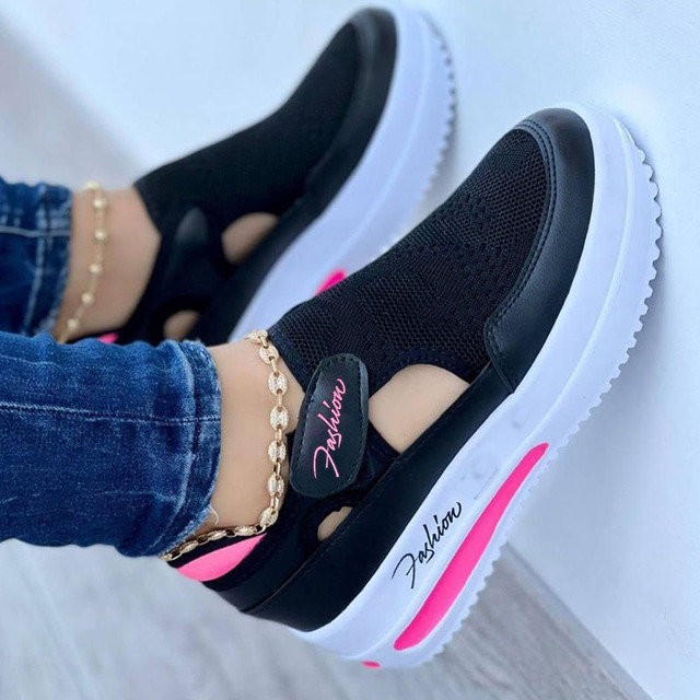 Fashion – Comfort Sneakers - Black - 36