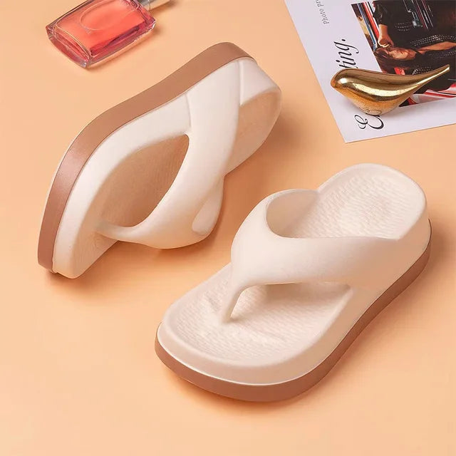 Comfort – Women's Comfort Flip-Flops - Beige - 35
