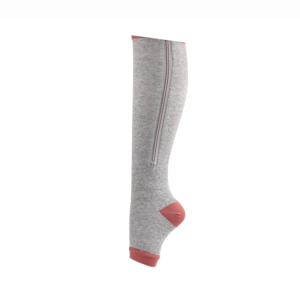 FlexZip – Stretch Socks with Zipper - Black - XL