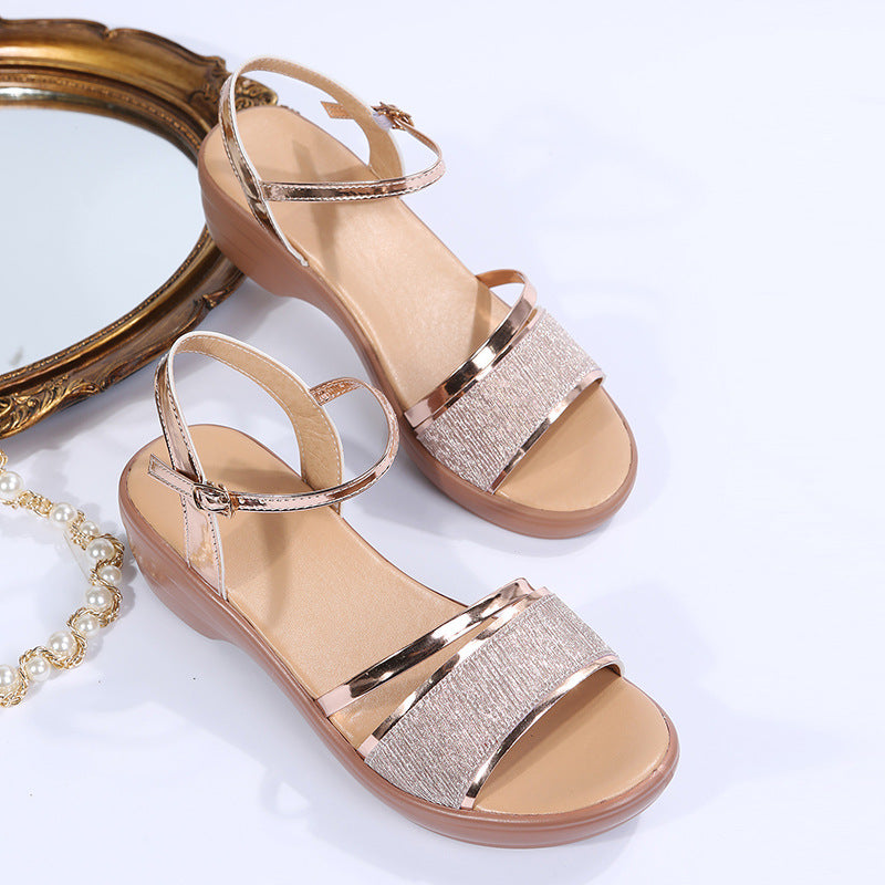Amon – Women's Comfort Sandals - Gold - 41