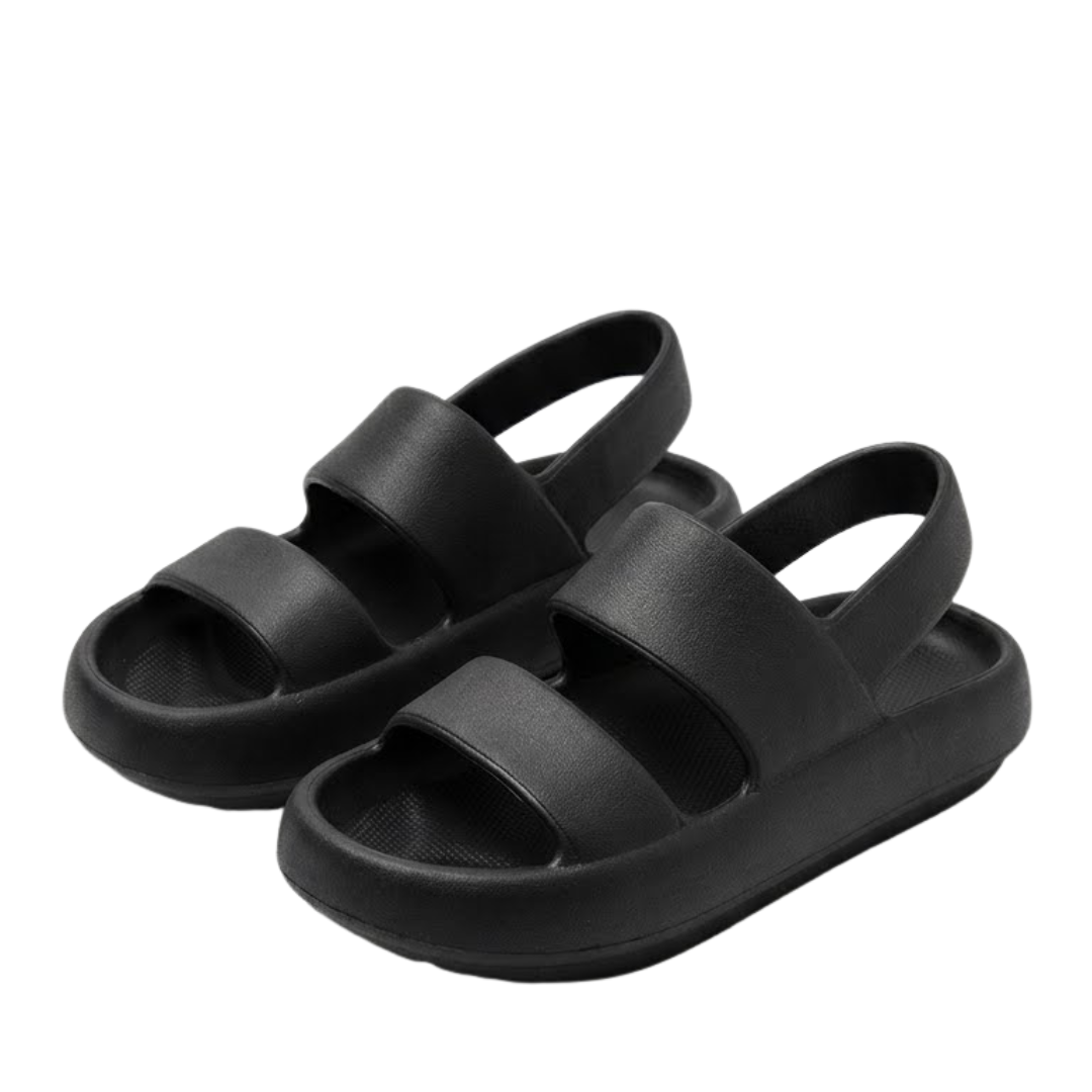 Cotton – Women's Comfort Sandals - Black - 33