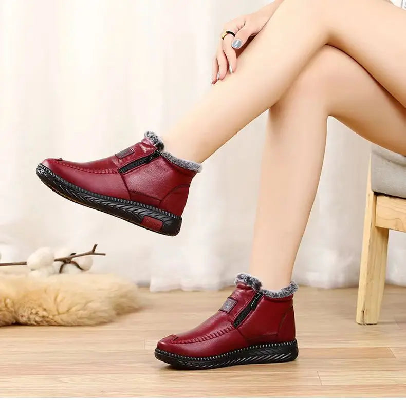 Fashion – Women's Comfort Boots - Black - 38