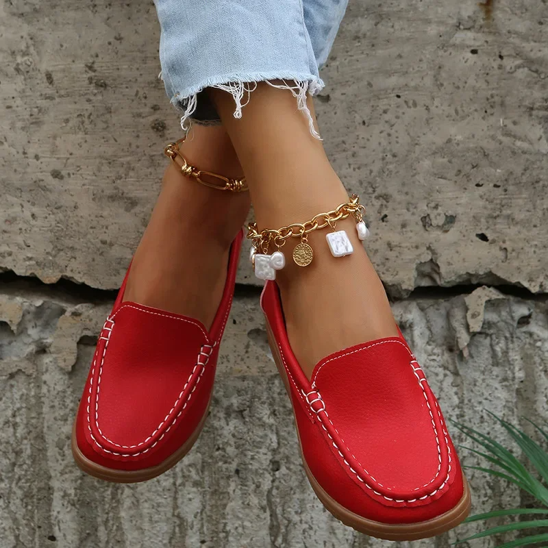 Elegant – Comfort Loafers - Orange - 40