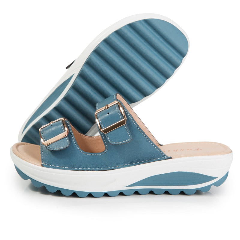 Clair – Women's Comfort Sandals - Blue - 33
