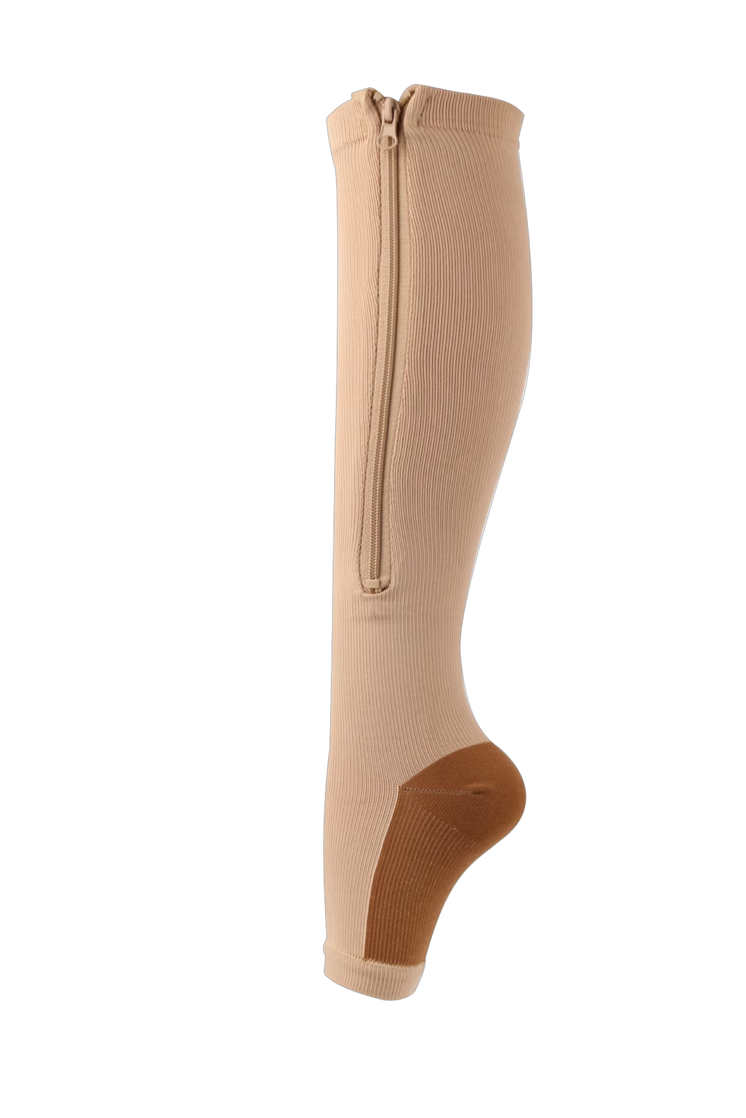 FlexZip – Stretch Socks with Zipper - Black - 2XL