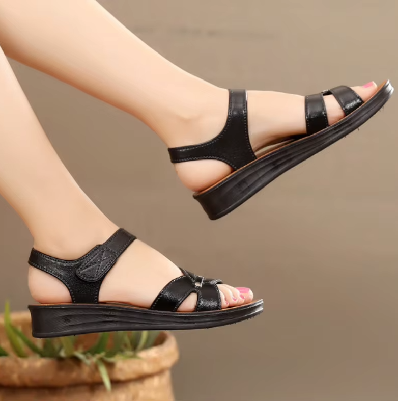 Atena – Women's Comfort Sandals - Black - 35