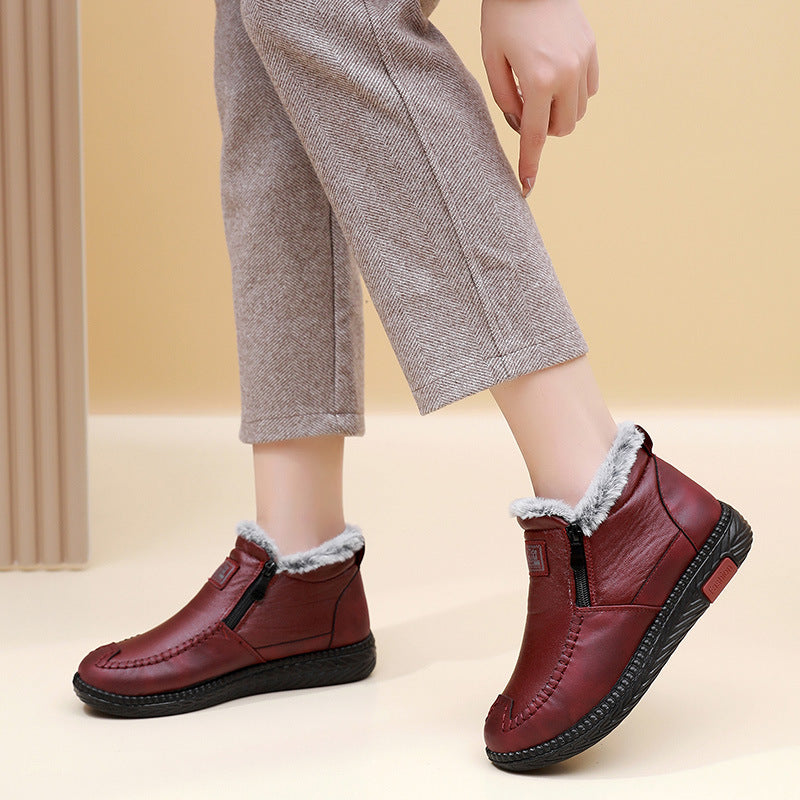 Fashion – Women's Comfort Boots - Red - 39