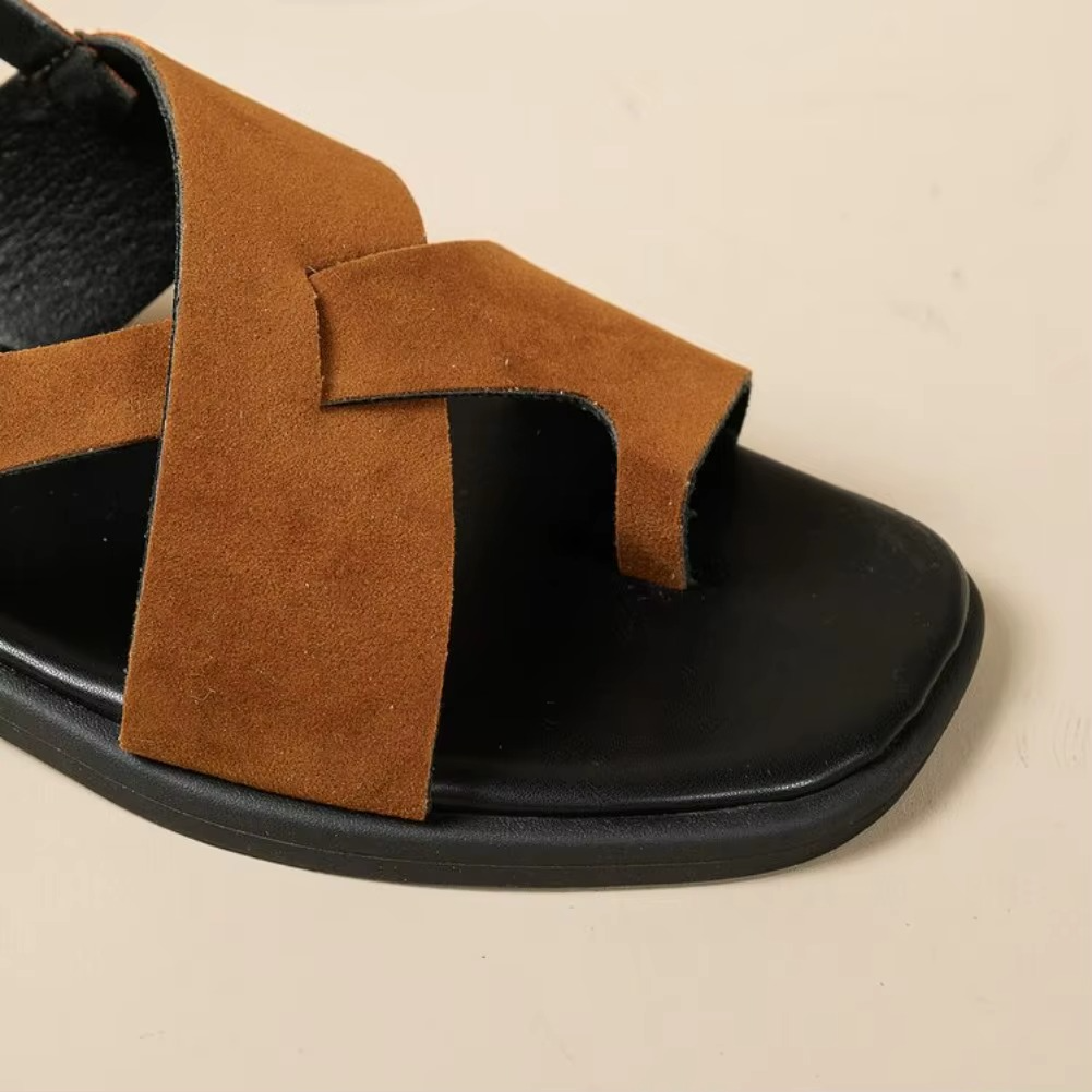 Women's Comfort Wedge Sandals - Brown - 40