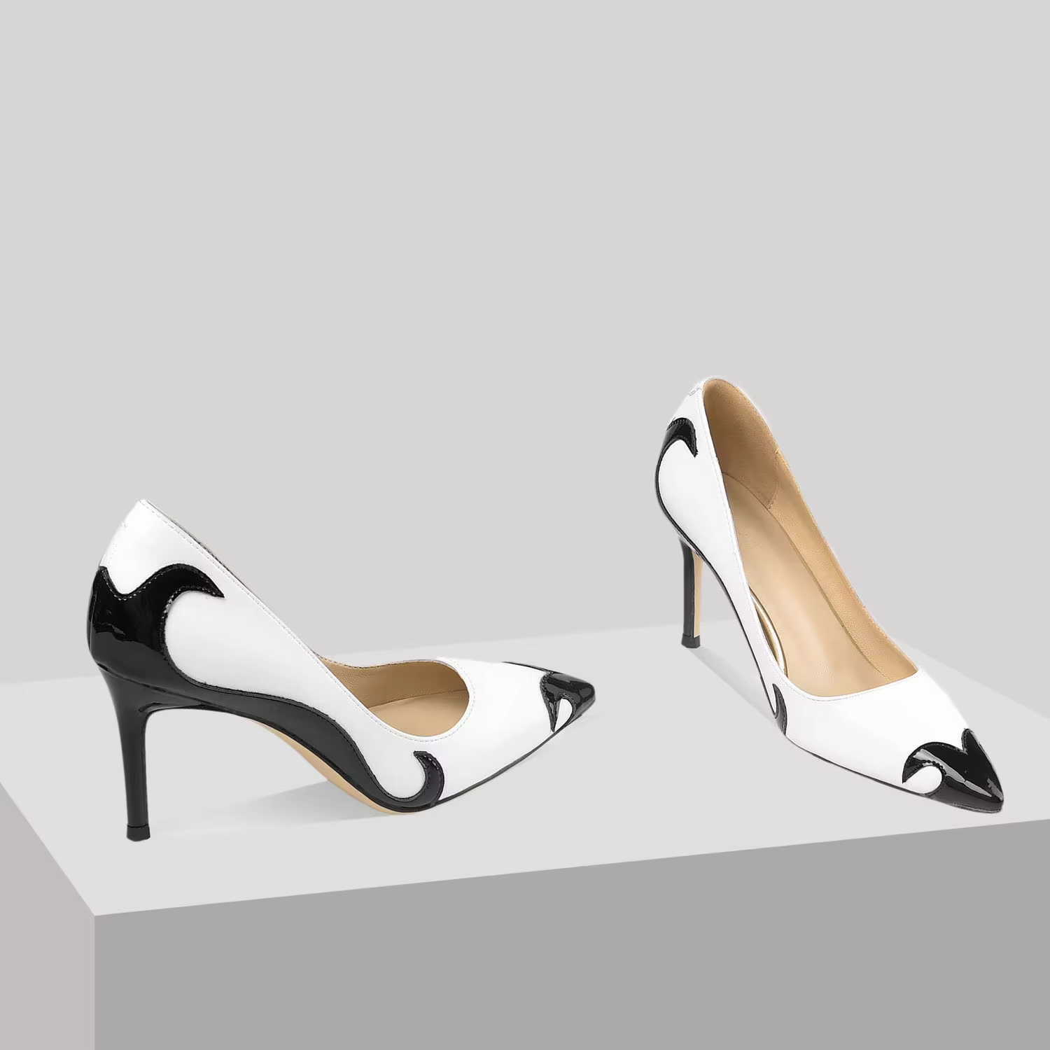 Flame – Comfort Heeled Shoes - Black - 34