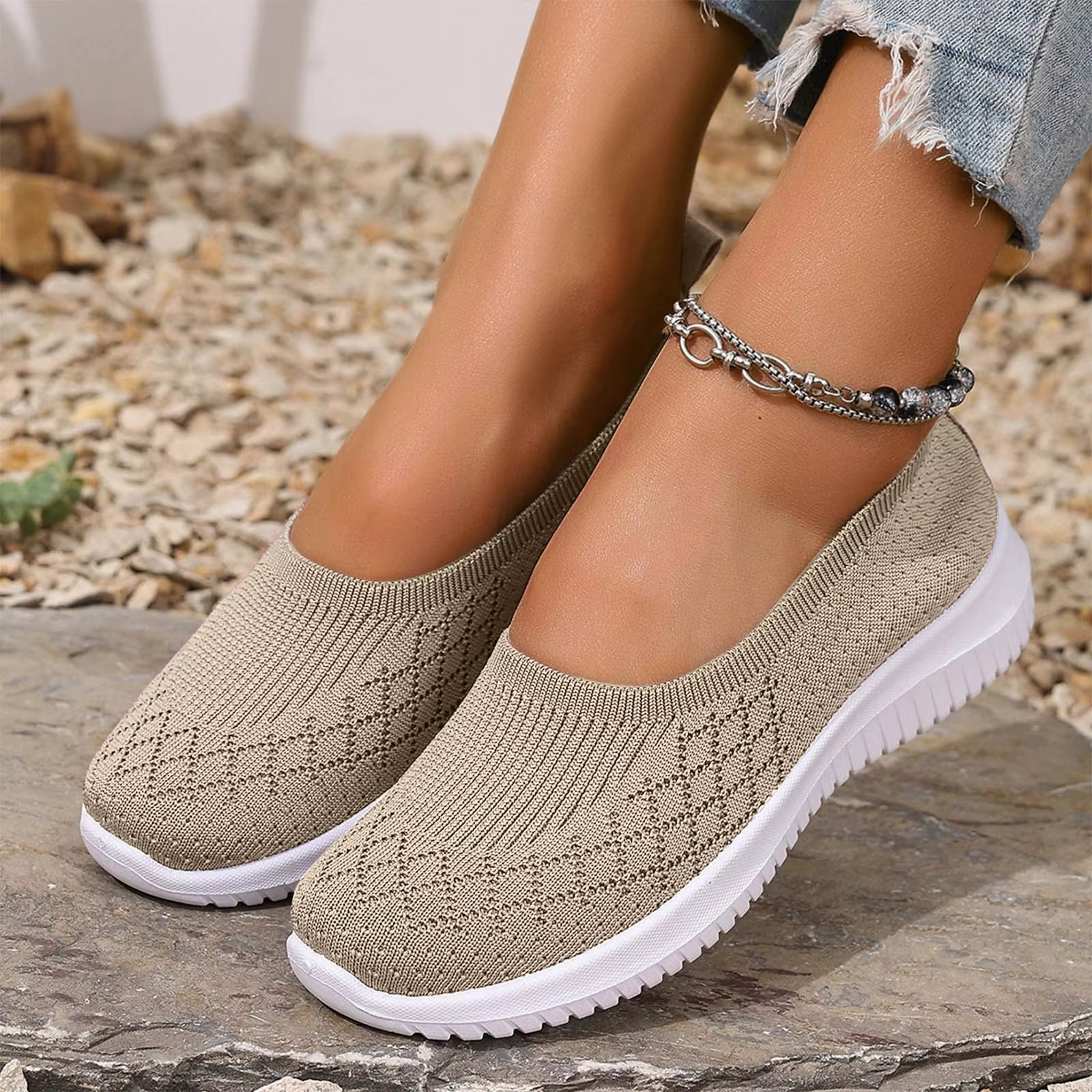 Ultra Flex – Women's Comfort Sneakers - Beige - 39