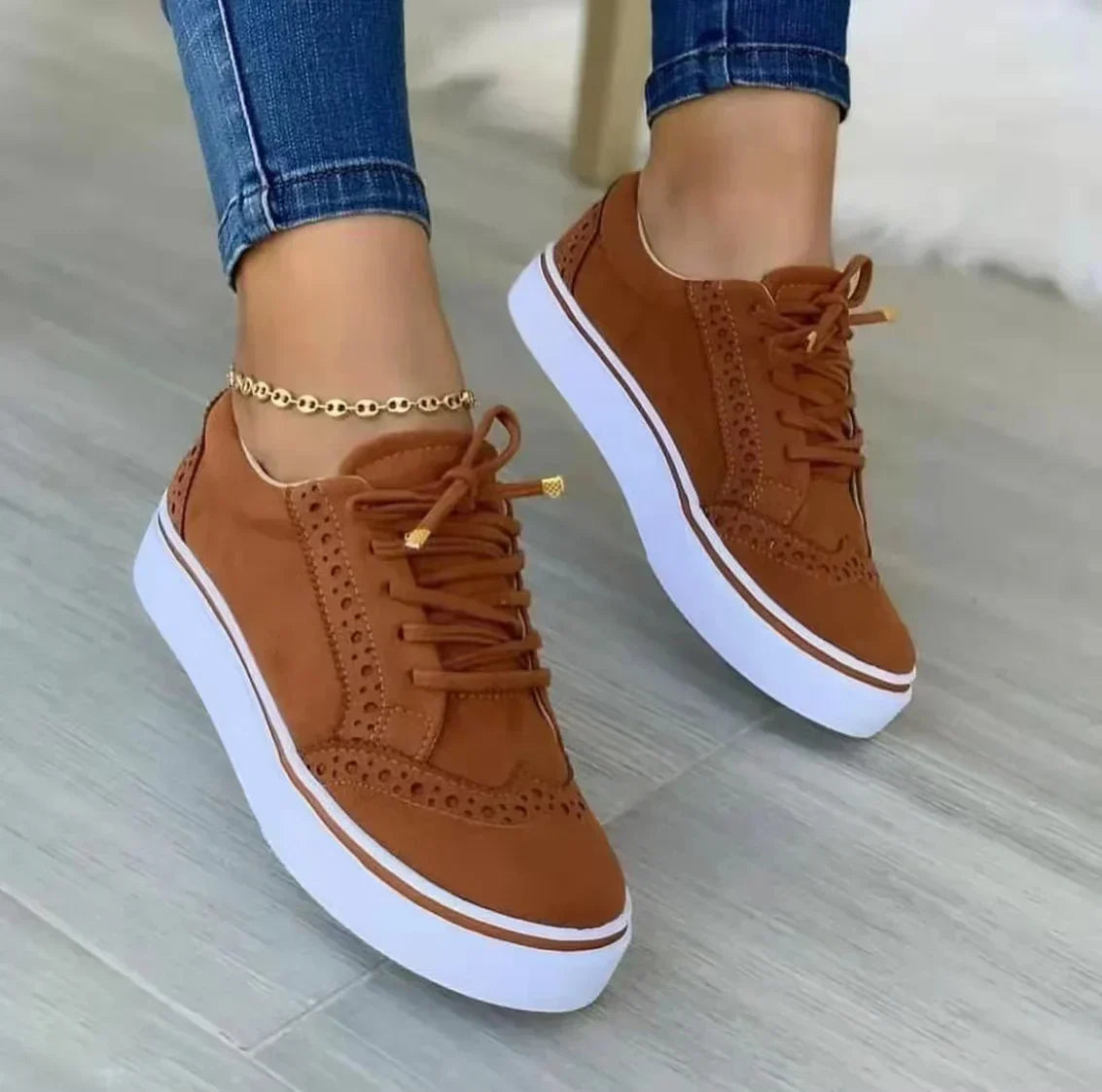 Harmony – Comfort Sneakers - Brown - 36