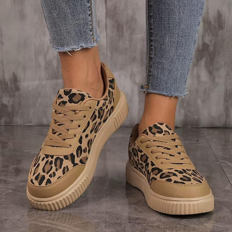 Leopard – Comfort Sneakers - Beige - 37