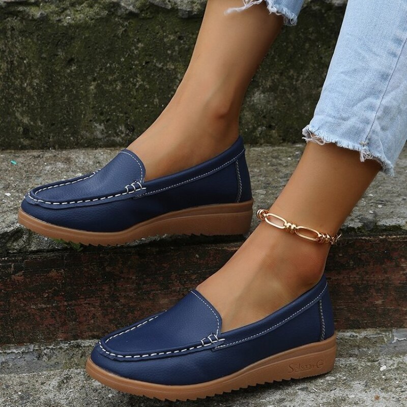 Elegant – Comfort Loafers - Orange - 39