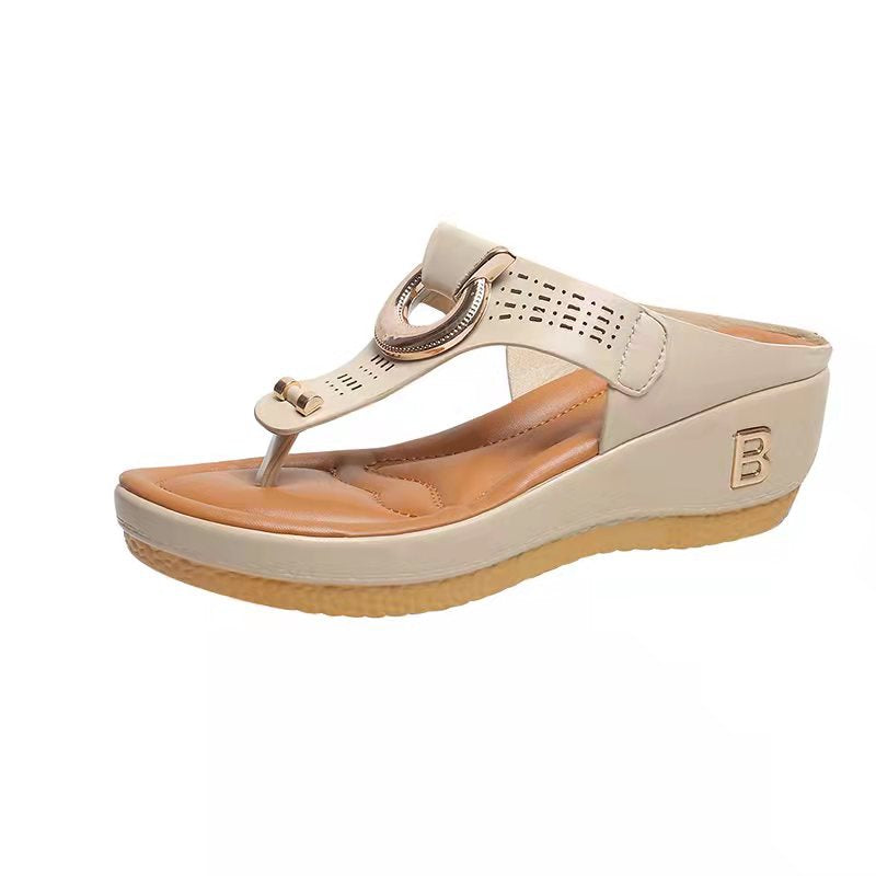 Beauty – Women's Comfort Sandals - Beige - 34