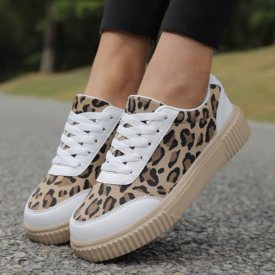 Leopard – Comfort Sneakers - Beige - 42