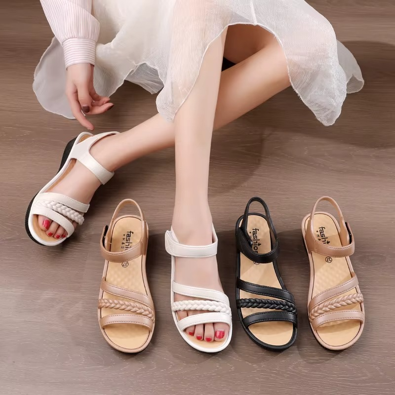 Tressé – Women's Comfort Sandals - White - 37