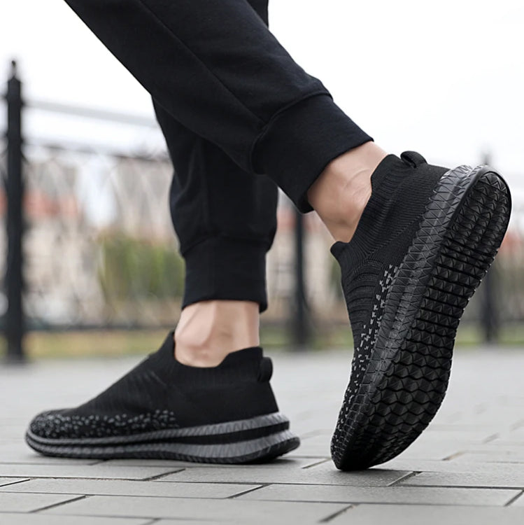 Plus – Men's Comfort Sneakers - Black - 38