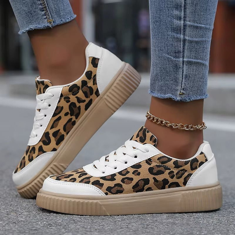 Leopard – Comfort Sneakers - Beige - 38