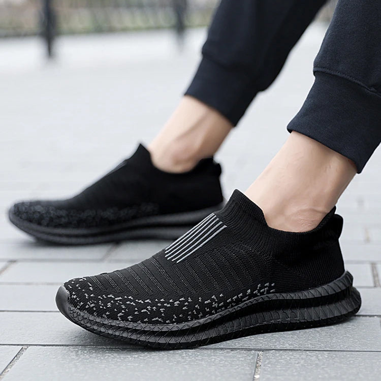 Plus – Men's Comfort Sneakers - Black - 41