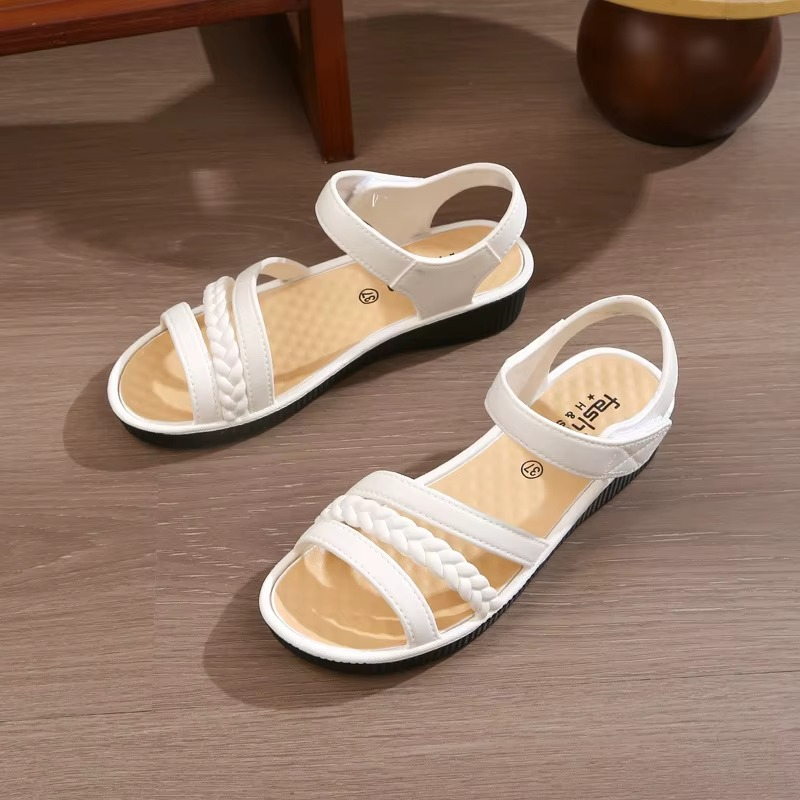 Tressé – Women's Comfort Sandals - White - 40
