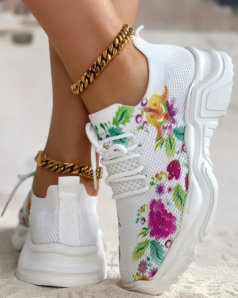 FloralMov – Comfort Sneakers - Multicolor - 37