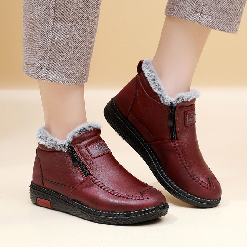 Fashion – Women's Comfort Boots - Red - 37