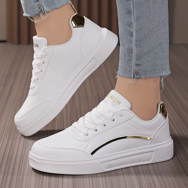 Gold Trace – Comfort Sneakers - White - 42