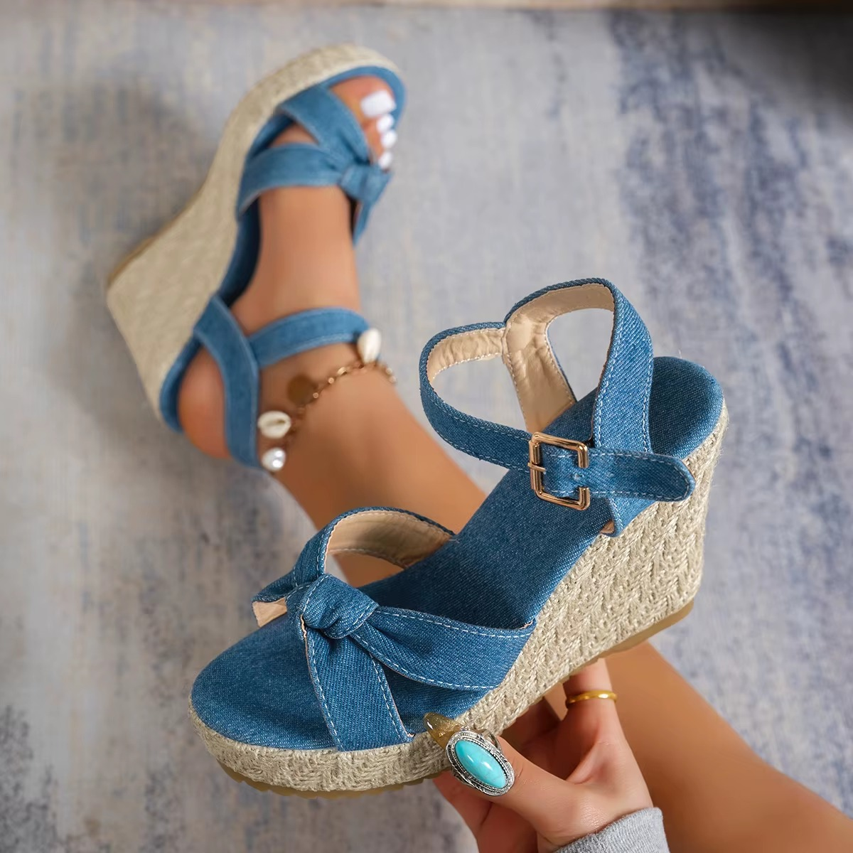 Charlotte – Women's Comfort Sandals - Blue - 39